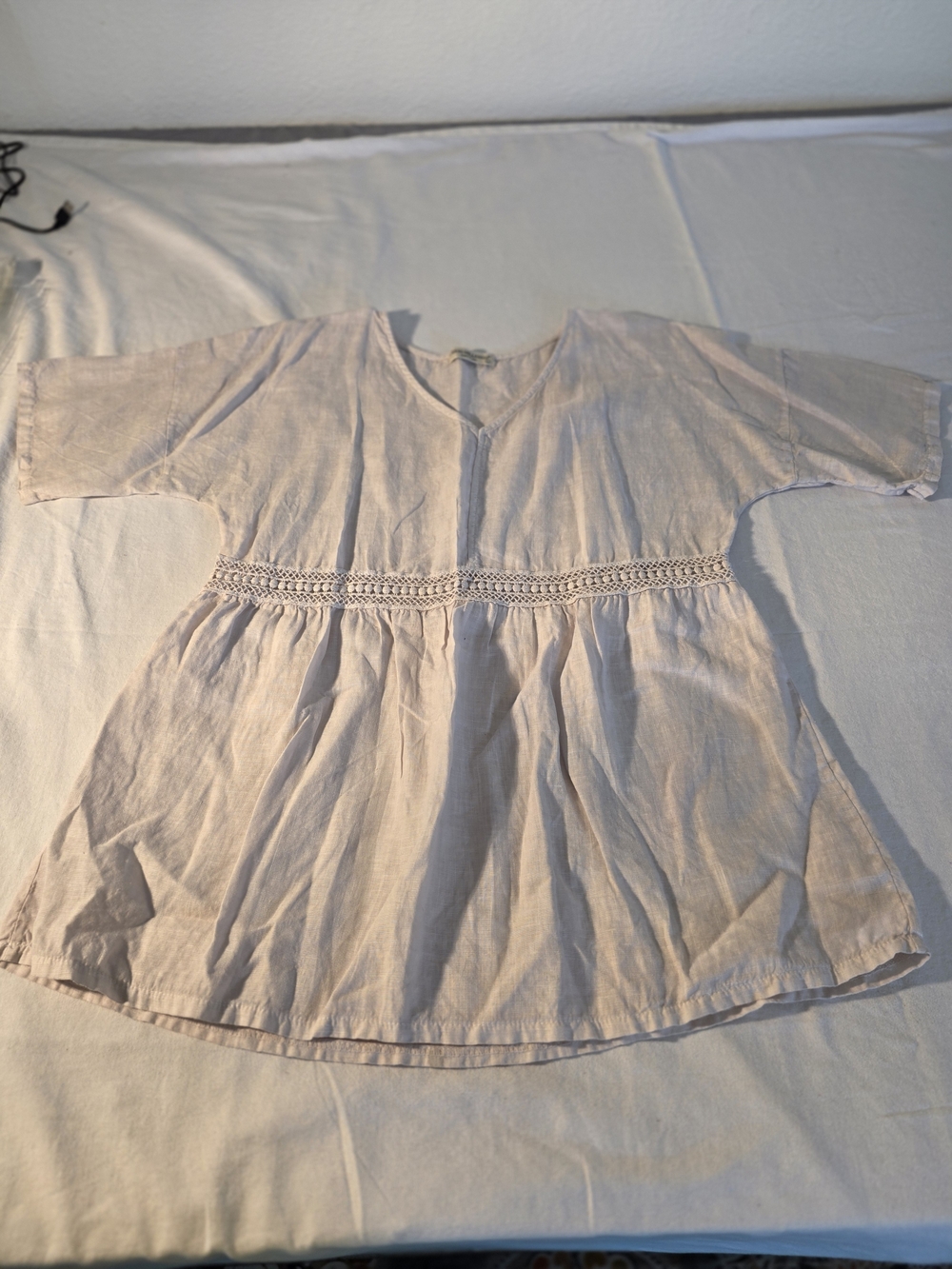 Terzo Millennio Tunic Shirt with Crochet Trim